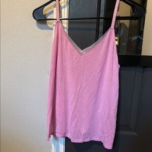 Pink PJ V-Neck Women's Top